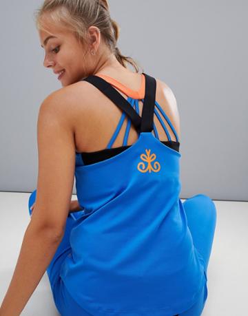 Kisaiya Strappy Color Pop Tank - Blue