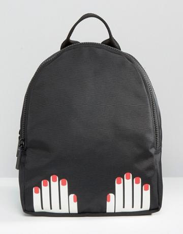 Lulu Guinness Hands Backpack - Black