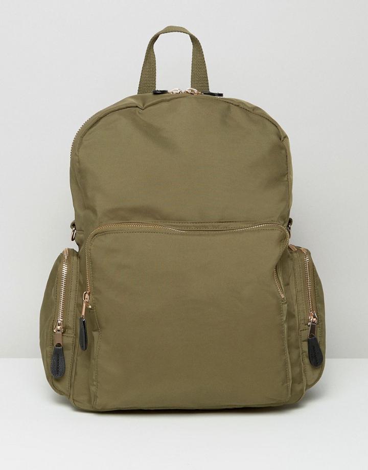 Monki Pocket Utility Backpack - Green