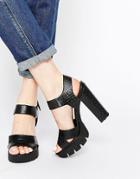 Asos Teleport High Sandals - Black