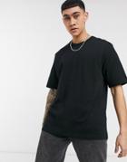 Asos Design Loose Fit Heavyweight T-shirt In Black