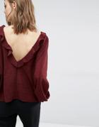 Ba & Sh Rita Frill Blouse - Red