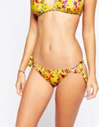 Lepel Sunset Tie Side Bikini Bottom - Yellow