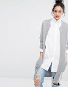 Selected Misa Longline Knitted Cardigan - Gray