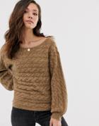 Abercrombie & Fitch Knit Sweater In Toasted Coconut