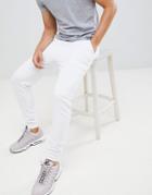 Asos Design Skinny Joggers In White - White