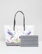 Ted Baker Large Canvas Shopper In High Grove Print - Multi