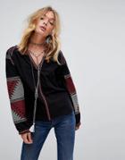 Rd & Koko Blouse With Tassle Tie Up - Black