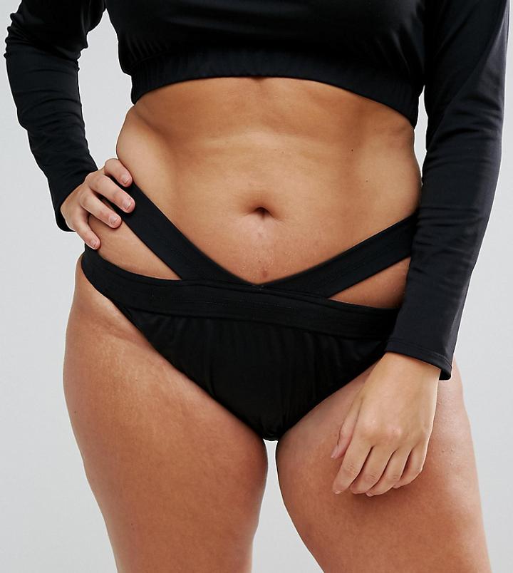 Monif C Cut Out Bikini Bottoms - Black