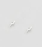 Kingsley Ryan Sterling Silver Lightening Bolt Stud Earrings - Silver