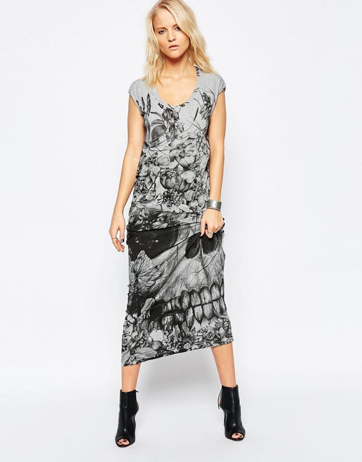 Religion Solar Maxi Dress - Gray Marl