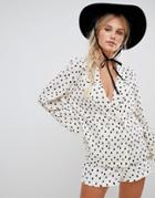 Zulu & Zephyr Speckle Double Breasted Beach Shirt In Multi - Multi
