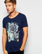Pepe Jeans Mangrove Forever Summer Flower Print T-shirt - Navy