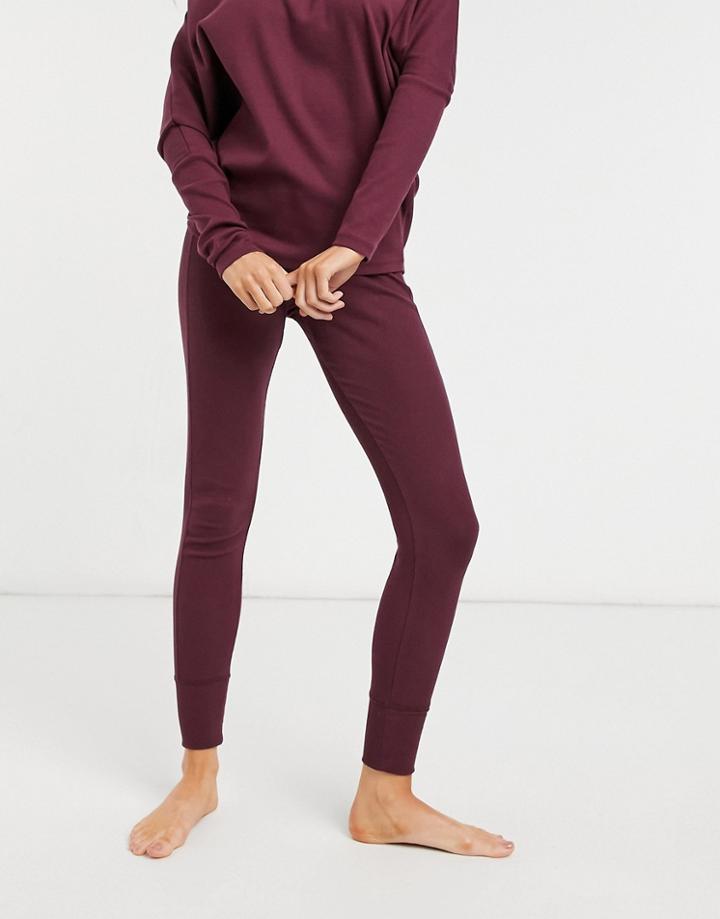 River Island Lounge Legging In Plum, Part Of A Set-purple