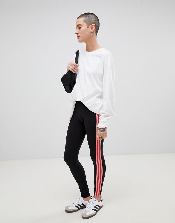 Adidas Originals Colorado Mesh Paneled Leggings In Black And Pink - Black