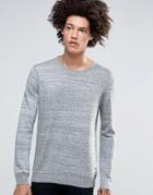 Minimum Davin Crew Melange Sweater - Gray