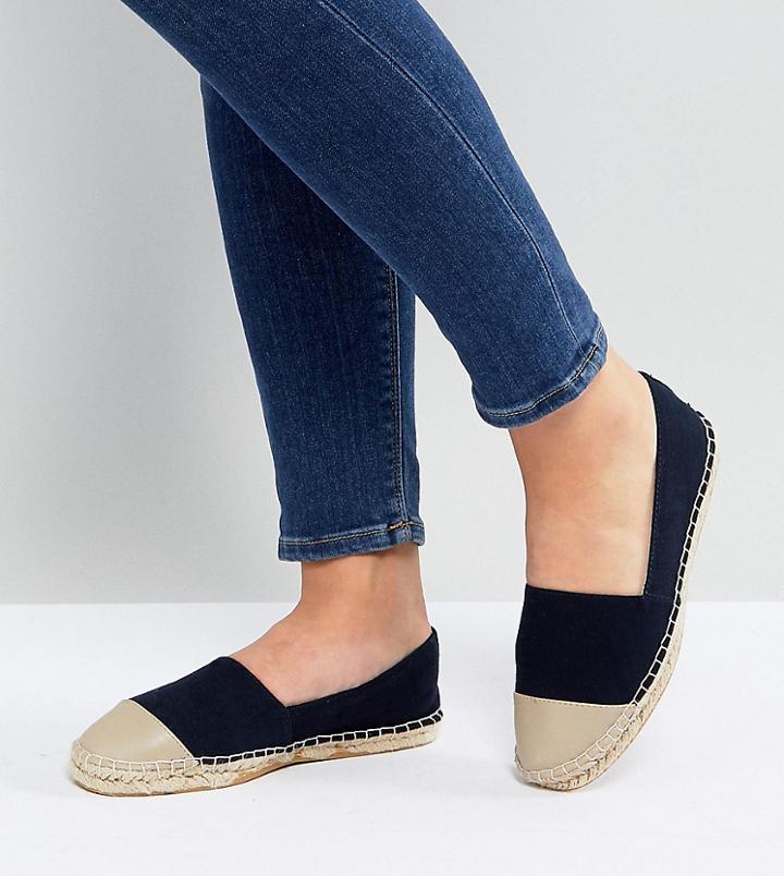 Asos Jaslynn Wide Fit Espadrilles - Navy