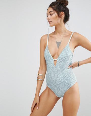 Ninety Nine Degrees Tile Print Swimsuit - Multi Print