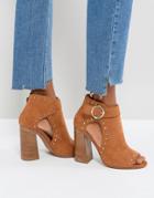 Asos Tamara Studded High Heeled Sandals - Brown