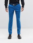 Noose & Monkey Super Skinny Suit Pants With Stretch - Cornflour Blue