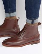 Hudson London Forge Leather Boots - Brown