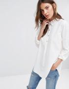 Vila Button Down Shirt - White