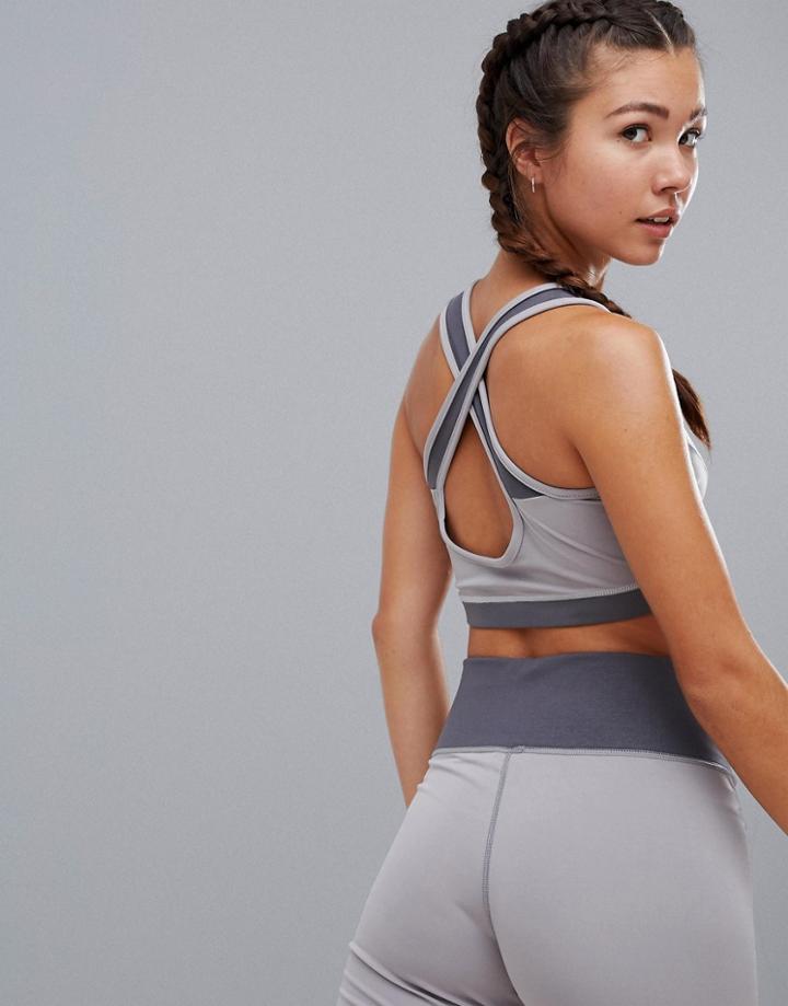 South Beach Cross Back Crop Top-cream