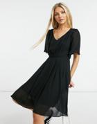 Gilli Draped Mini Dress In Black