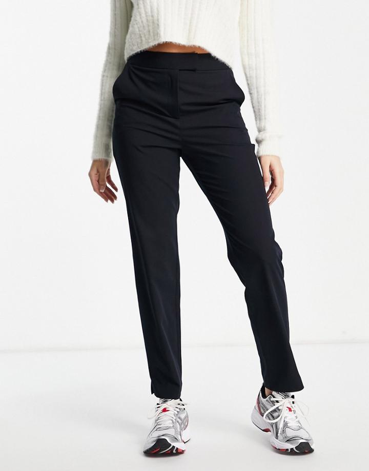 Topshop Cigarette Pant In Black