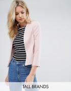 New Look Tall Crop Blazer - Pink