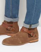 Bobbies Le Melomane Suede Buckle Boots - Tan