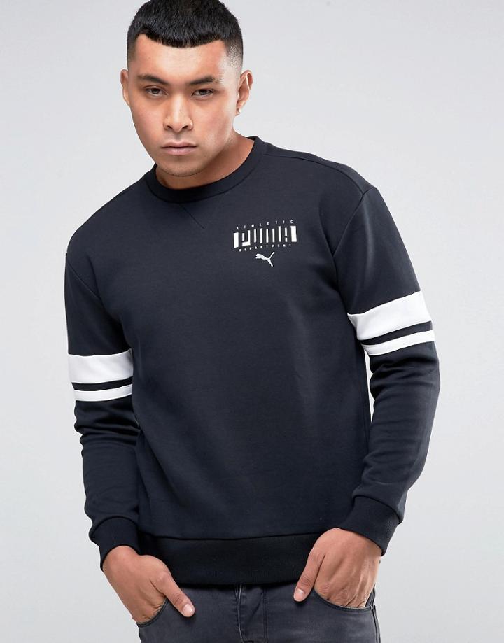 Puma Logo Crew Sweatshirt In Black 83833601 - Black
