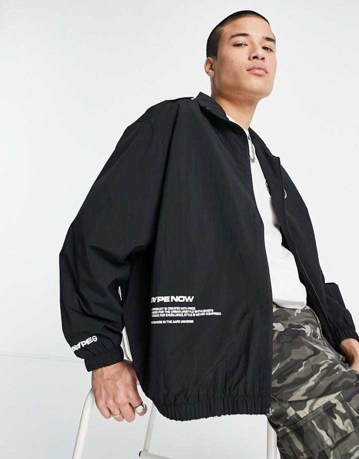 Aape By A Bathing Ape Now Bomber Jacket In Black