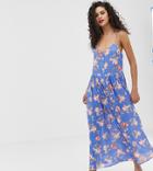 Vero Moda Tall Floral Button Through Maxi Dress-multi