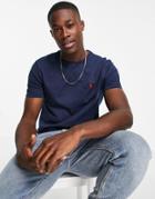 Polo Ralph Lauren Icon Logo T-shirt In Dark Blue Heather-blues