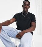 Polo Ralph Lauren X Asos Exclusive Collab T-shirt In Black With Neck Taping Logo