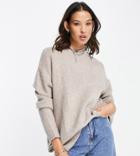 Bershka Oversized Sweater In Camel-neutral
