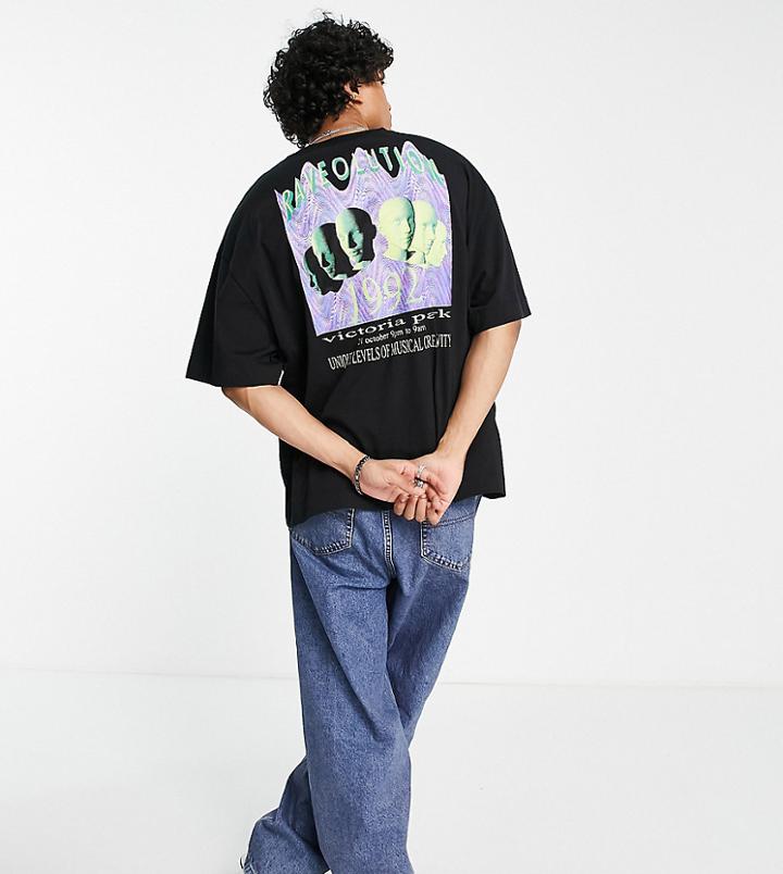 Collusion T-shirt With Back Print In Black