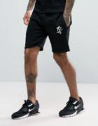 Gym King Logo Shorts In Black - Black