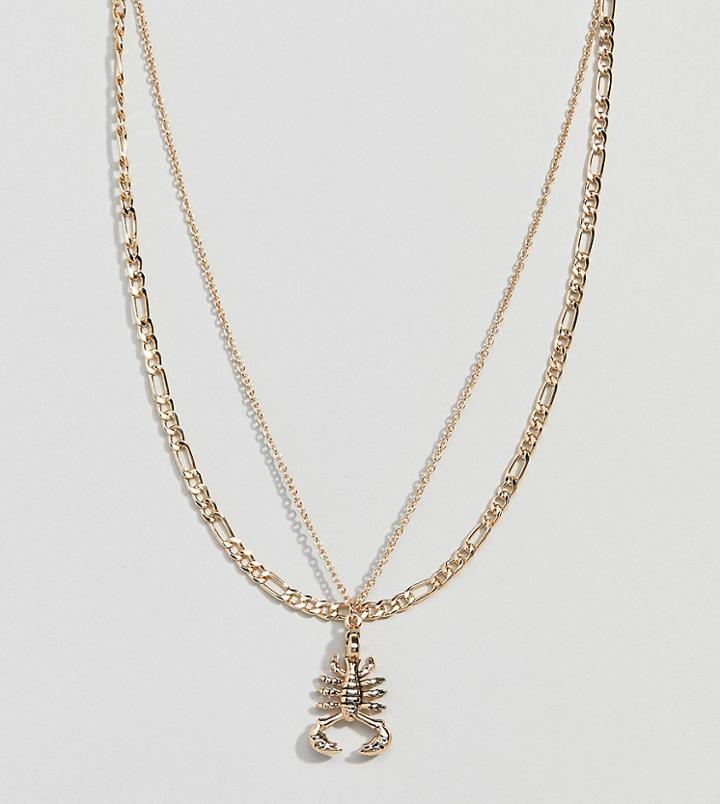 Uncommon Souls Multi Row Scorpion Necklace - Gold