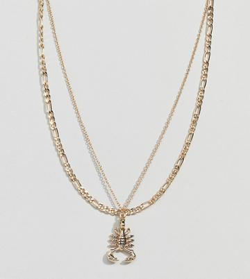 Uncommon Souls Multi Row Scorpion Necklace - Gold