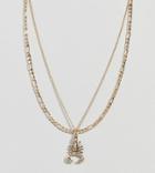 Uncommon Souls Multi Row Scorpion Necklace - Gold