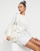 Jdy Long Sleeve Knitted Sweater In White