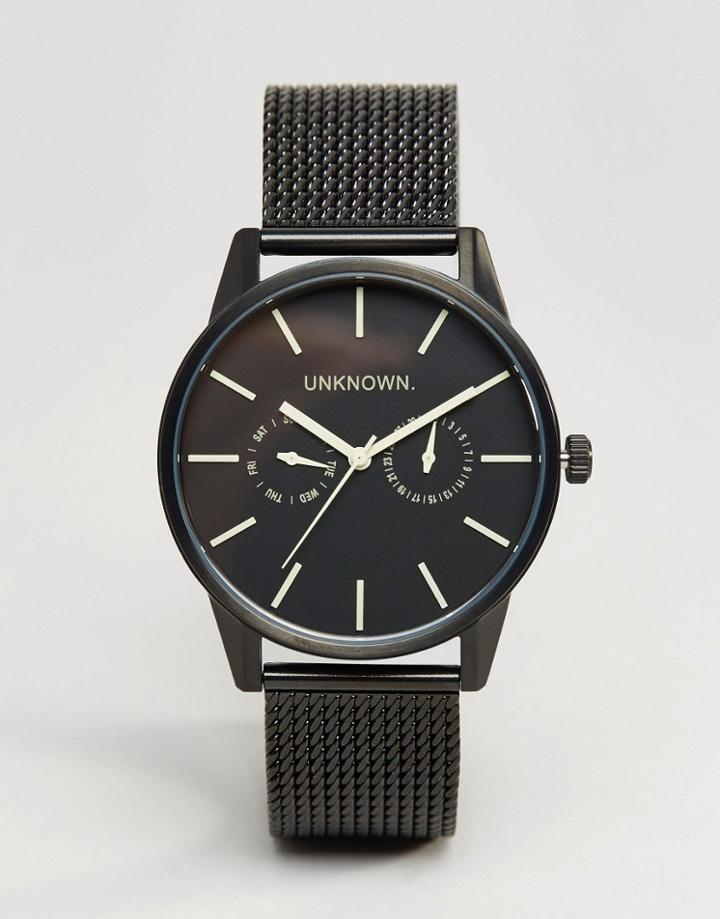 Unknown Engineered Mesh Watch In Black 39mm - Black