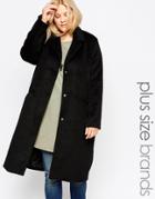 Bravesoul Plus Fitted Coat - Black