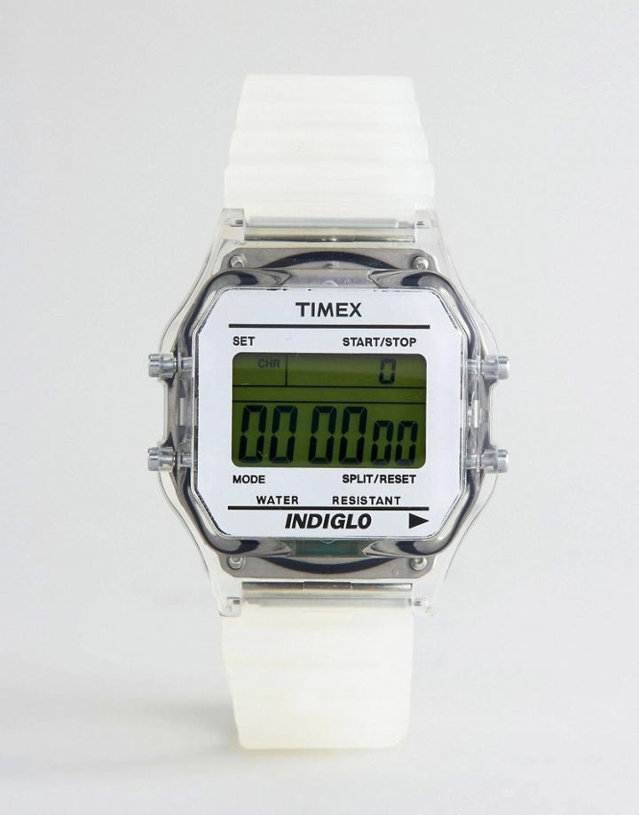 Timex Digital Watch In White - White