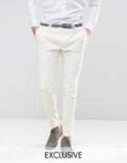 Noak Skinny Cropped Pants In Linen - White