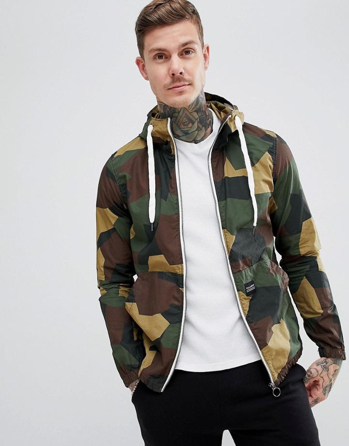 Pull & Bear Hooded Jacket In Green - Green