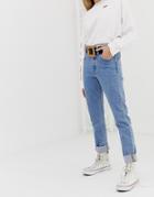 Levi's 501 Skinny Jeans With Knee Abrasions-blue