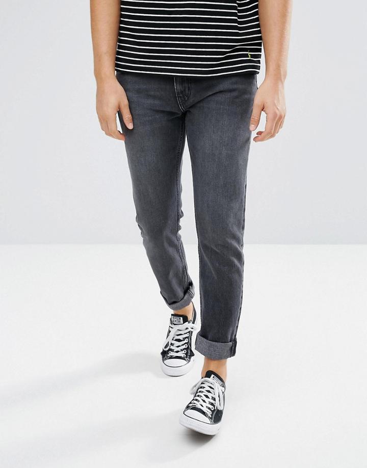 Weekday Form Super Skinny Jean Ripped Knee Black - Black